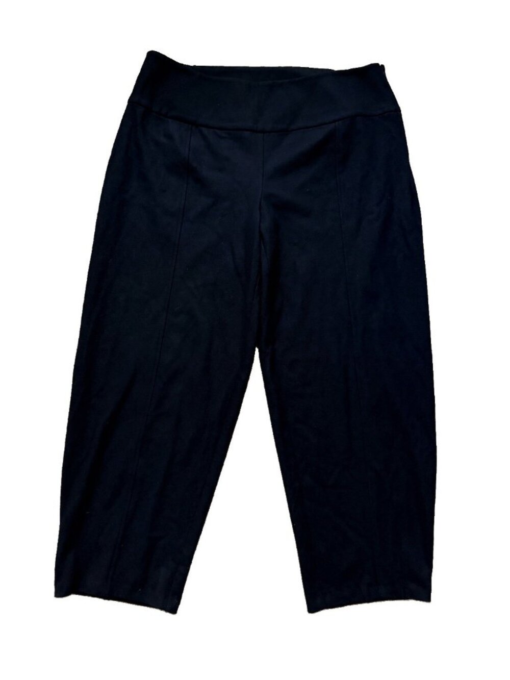 Eileen Fisher Size Large 100% Wool Jersey Wide-Leg High Rise Pants